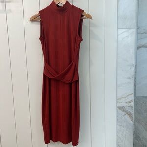 Tommy Hilfiger Sleeveless Fall Dress - Rust Copper Color